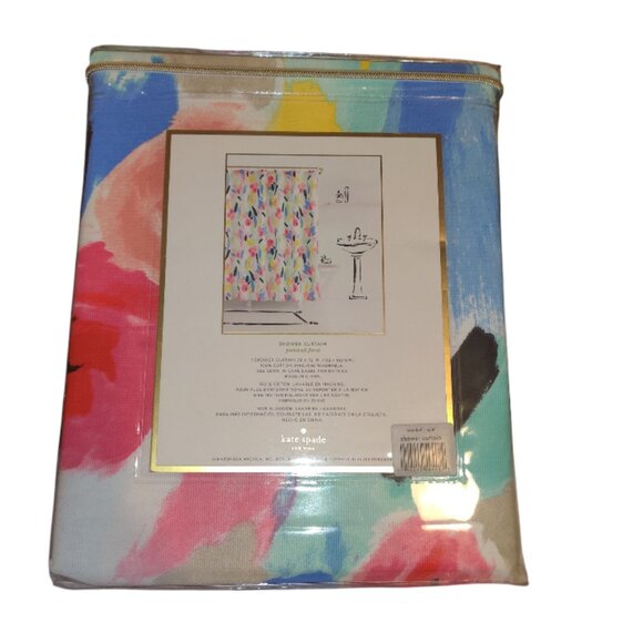 Kate Spade Paintball Floral Shower Curtain - Picture 3 of 4
